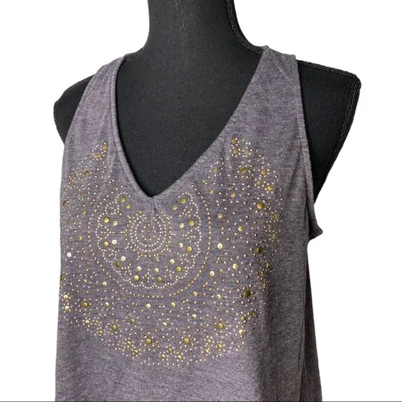 Knox Rose Embellished Tank Top Grey - Picture 3 of 9